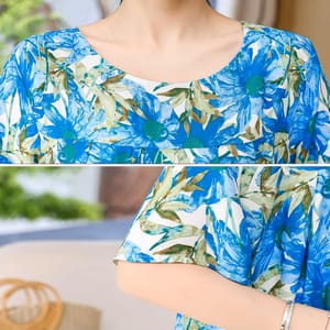 Elegant Summer Loose Dress with Pockets for Casual Outings Fanmuer - Women's Plus Size Dresses 3