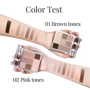Soft Mist Seven-Color Eyeshadow Palette with Glitter Shimmer Finish Carslan - Women's Eyes 3
