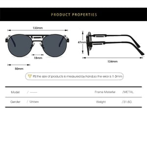 Vivibee - Men's Round Sunglasses 5