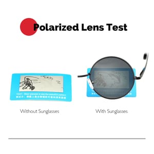 Retro Polarized Round Metal Sunglasses with UV400 Protection Vivibee - Men's Round Sunglasses 3