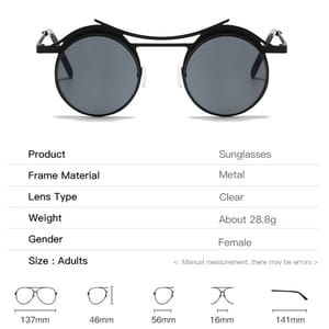 Vivibee - Men's Round Sunglasses 5