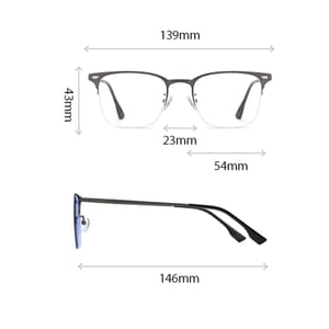 Semi Rimless Polarized Clip On Sunglasses with Blue Light Protection Vivibee - Men's Square Sunglasses 5