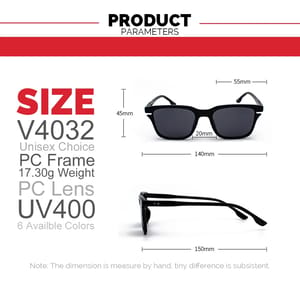 Retro Small Square Polarized Sunglasses with UV400 Protection Vivibee - Men's Square Sunglasses 5