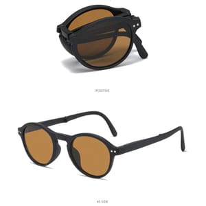 Trendy Square Folding Sunglasses with UV400 Protection for Outdoors