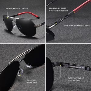 Kingseven - Men's Aviator Sunglasses 2
