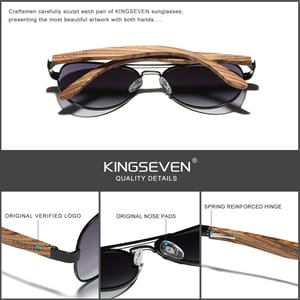 Kingseven - Men's Aviator Sunglasses 2