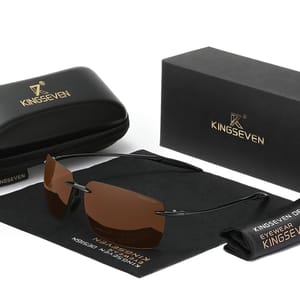 Ultralight Rimless Polarized Sunglasses for Driving and Outdoor Style