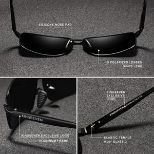 Vintage Retro Polarized Rectangle Sunglasses for Driving and Sports