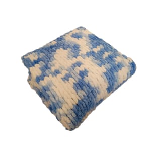 Heavenly Hugs Handmade Crochet Baby Blanket - Blue