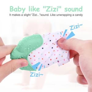 Organic 2-in-1 Baby Teether & Pacifier Mitt – BPA-Free, Nonslip Pikkaboo - Kids's Other Accessories 4