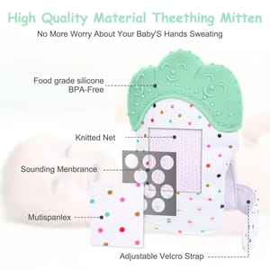 Organic 2-in-1 Baby Teether & Pacifier Mitt – BPA-Free, Nonslip Organic 2-in-1 Baby Teether & Pacifier Mitt – BPA-Free, Nonslip