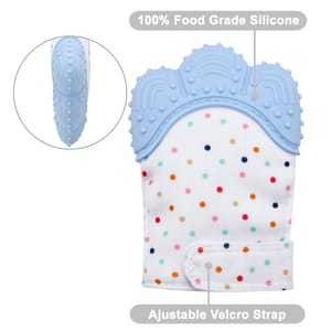 Organic 2-in-1 Baby Mitt Teether & Pacifier, BPA-Free, Non-Slip