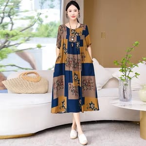 Loose Dress 3 Elegant Summer Loose Dress with Pockets for Casual Outings