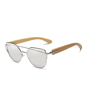 Handcrafted Bamboo Sunglasses with UV400 Mirror Protection Lens
