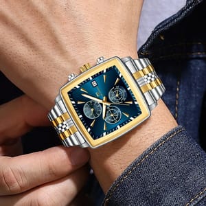 Multifunctional Square Quartz Watch with Timer and Night Light Multifunctional Square Quartz Watch with Timer and Night Light
