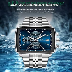 Multifunctional Square Quartz Watch with Timer and Night Light Multifunctional Square Quartz Watch with Timer and Night Light