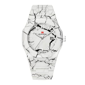 Stylish Marble Pattern Sports Watch with Silicone Band for Men