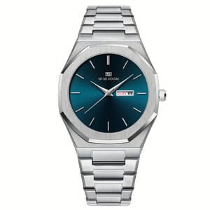 Luxury Stainless Steel Business Watch with Dual Calendar Display
