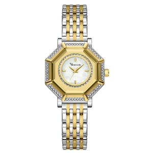 Elegant Geometric Rhinestone Women Watch with Stainless Steel Mesh VA VA VOOM - Women's Dress Watches