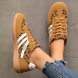 Comfortable Women's Leopard Print Sneakers for Casual Everyday Wear Bzqbzx - Women's Low Top Sneakers 1