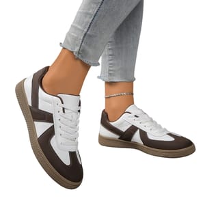 Women's Lightweight Lace-Up Sneakers with Anti-Slip Wear-Resistant Sole