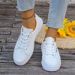 Women's Classic Lace-Up Sneakers for Comfortable Everyday Wear Bzqbzx - Women's Low Top Sneakers 1