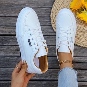 Women's Classic Lace-Up Sneakers for Comfortable Everyday Wear Bzqbzx - Women's Low Top Sneakers 2