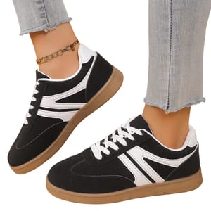 Women's Classic Low-Cut Lace-Up Sneakers for All-Year Casual Wear