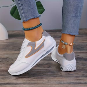 Women's Fashionable Low-Cut Sports Shoes – Comfortable Walking & Casual Wear Sneakers