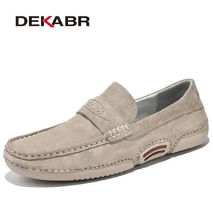 Elegant Genuine Leather Loafers for Men with Breathable Comfort