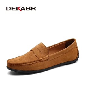 Lightweight Genuine Leather Loafers for Men Casual Driving Comfort