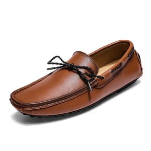 Classic Split Leather Loafers for Men Slip-On Casual Comfort