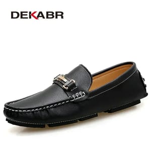 Handmade Genuine Leather Loafers for Men Slip-On Driving Shoes