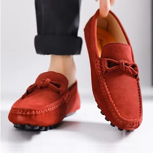 Men’s Minimalist Cow Suede Slip-On Loafers for Everyday Comfort