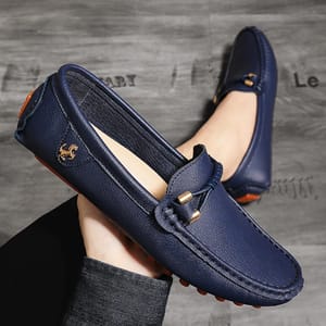 Men’s Breathable Leather Loafers Comfortable Casual Slip-On Shoes