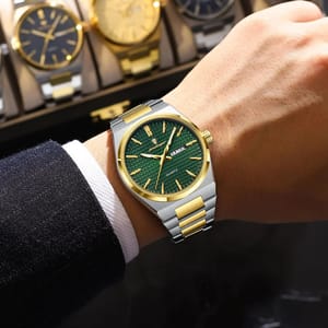 POEDAGAR Elegant Men’s Stainless Steel Quartz Watch with Date Display