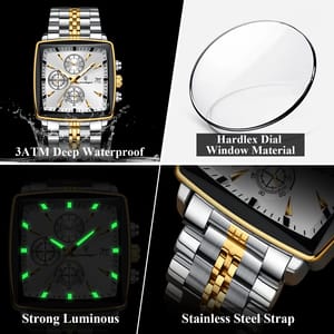 POEDAGAR Fashionable Men’s Chronograph Waterproof Luminous Quartz Watch