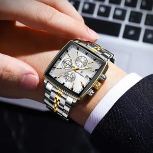 POEDAGAR Fashionable Men’s Chronograph Waterproof Luminous Quartz Watch