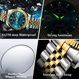 POEDAGAR Luxury Stainless Steel Waterproof Luminous Quartz Watch POEDAGAR Luxury Stainless Steel Waterproof Luminous Quartz Watch