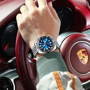 POEDAGAR Luxury Stainless Steel Luminous Quartz Sports Watch