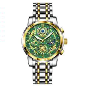 POEDAGAR Luxury Chronograph Watch for Men Waterproof Stainless Steel