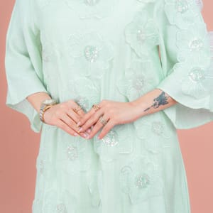 Graceful Floral Embroidered Jalabiya for Timeless Elegance IKKXA - Women's Jalabiyas 41