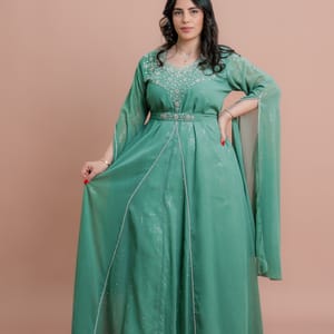 Elegant Belted 2-Piece Kaftan Set