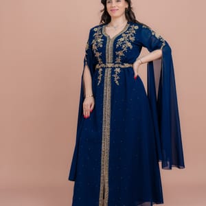 Elegant 2-Piece Belted Kaftan Set