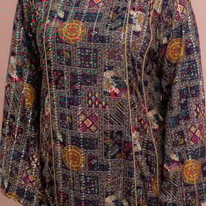 Abstract Geometric Maxi Jalabiya for Everyday Elegance IKKXA - Women's Jalabiyas 66