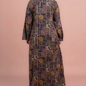 Abstract Geometric Maxi Jalabiya for Everyday Elegance IKKXA - Women's Jalabiyas 68