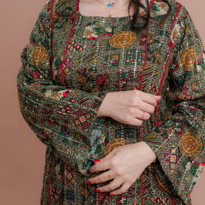 Abstract Geometric Maxi Jalabiya for Everyday Elegance IKKXA - Women's Jalabiyas 81