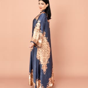 Mandarin Collar Printed Jalabiya