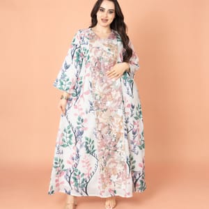 Embroidered Applique Wide Cut Jalabiya