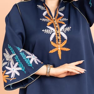 Solid Embroidery Elegant Jalabiya IKKXA - Women's Jalabiyas 61
